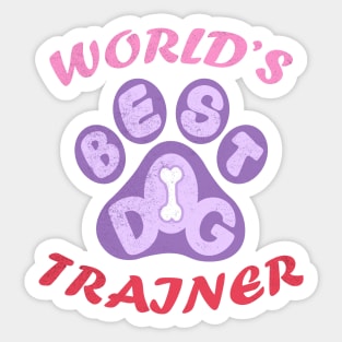 Worlds Best Dog Trainer Sticker